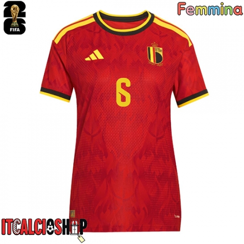 Belgio Axel Witsel #6 Prima Maglia Femmina Mondiali 2026 Manica Corta